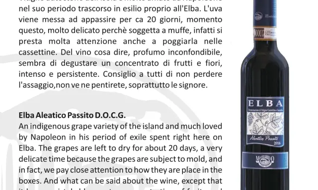 Aleatico Passito Elba DOCG: Tesoro Nascosto, Guida Completa