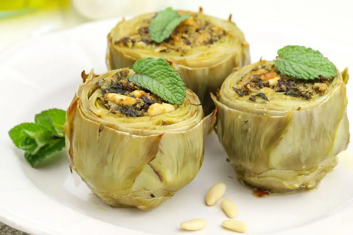 carciofi ripieni vegetariani