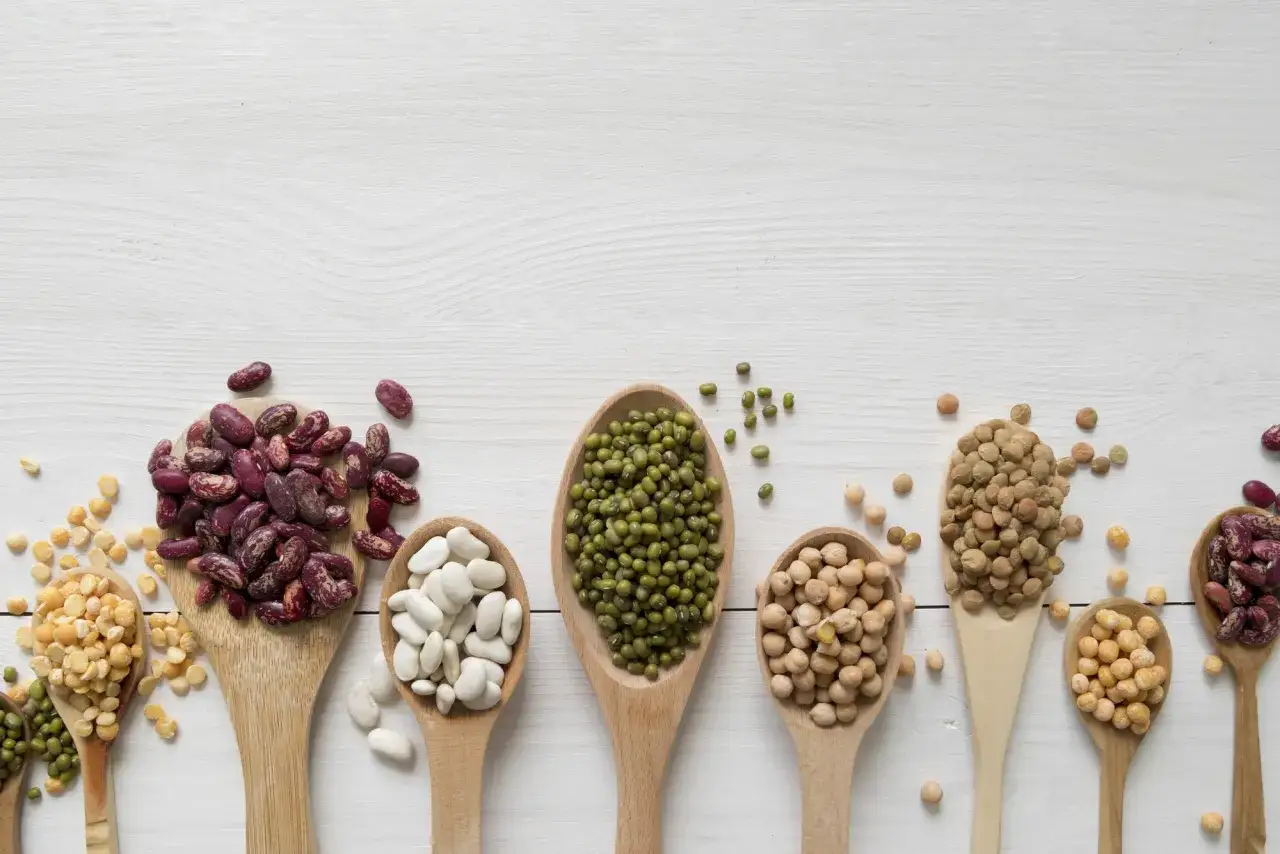 varietà legumi e cereali secchi