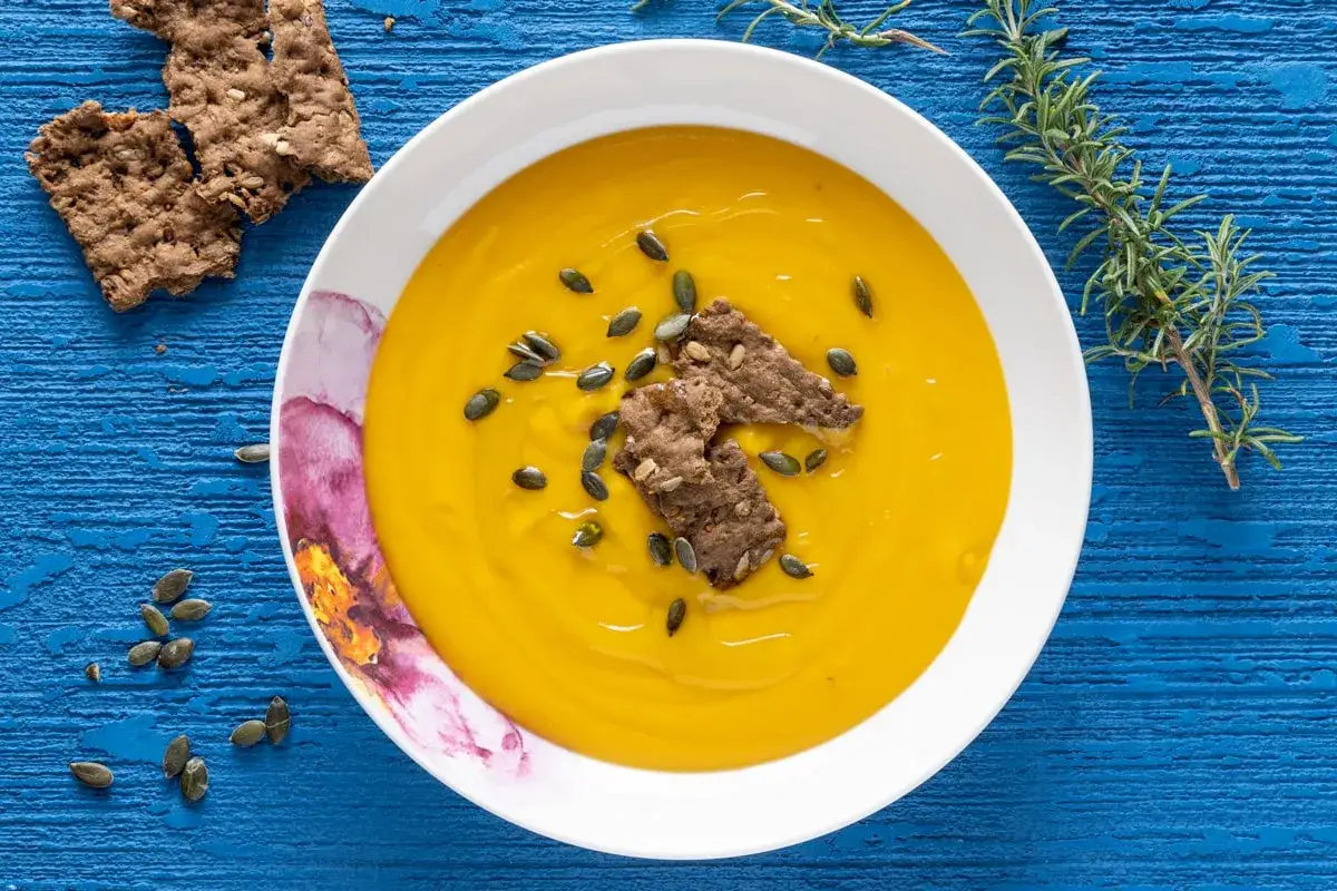 minestra di zucca cremosa